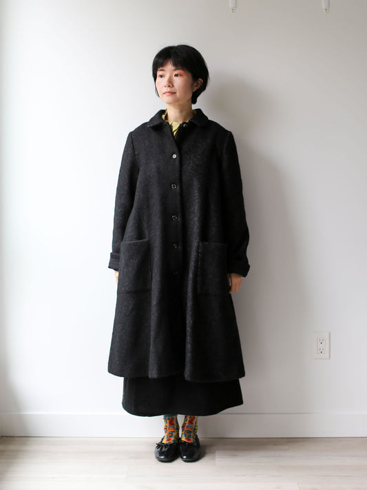 A Punto B Wool Long Coat - Graphite