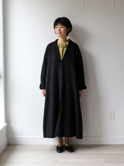 A Punto B Wool Coat - Black