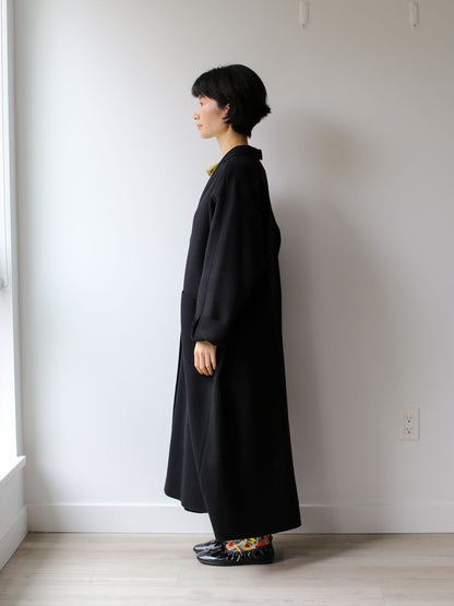 A Punto B Wool Coat - Black