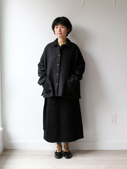 A Punto B Wool Short Coat - Graphite
