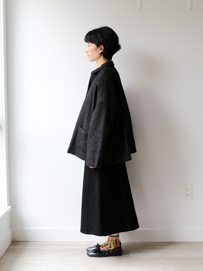 A Punto B Wool Short Coat - Graphite