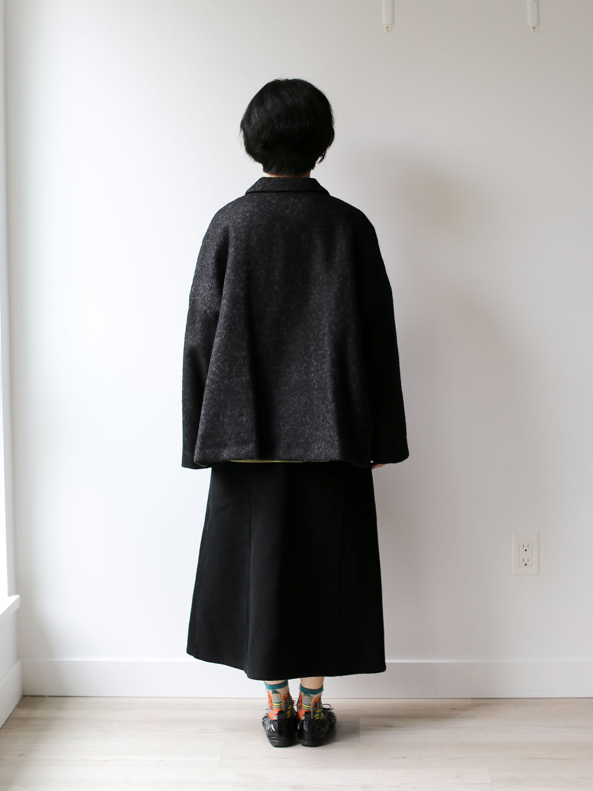 A Punto B Wool Short Coat - Graphite