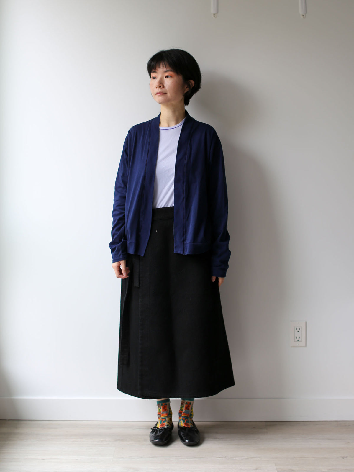 Blue Blue Japan Unisex Knitted Airy Smooth Indigo Haori Cardigan