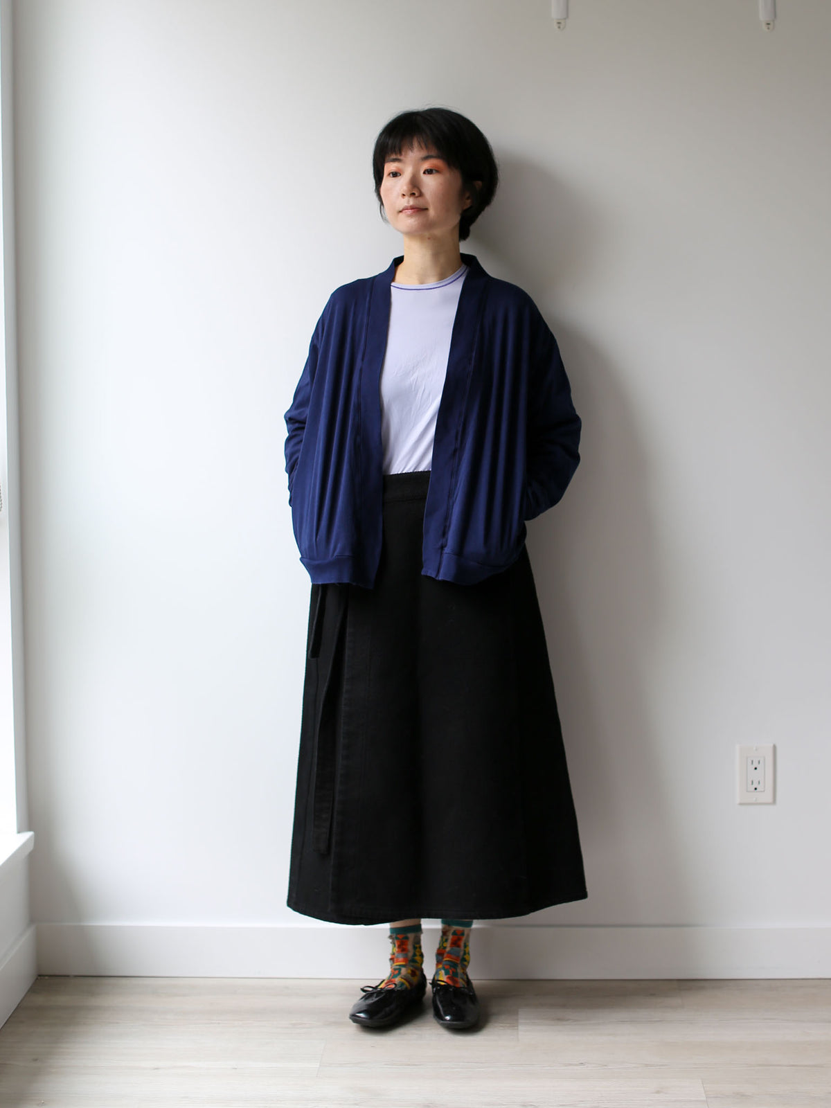 Blue Blue Japan Unisex Knitted Airy Smooth Indigo Haori Cardigan