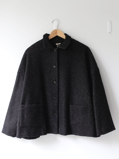 A Punto B Wool Short Coat - Graphite