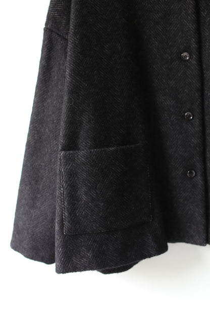 A Punto B Wool Short Coat - Graphite