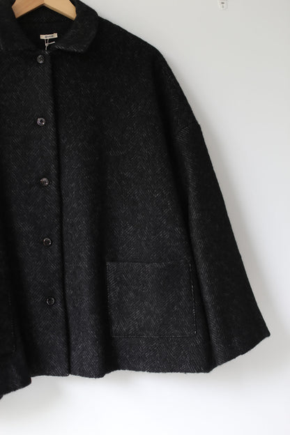 A Punto B Wool Short Coat - Graphite