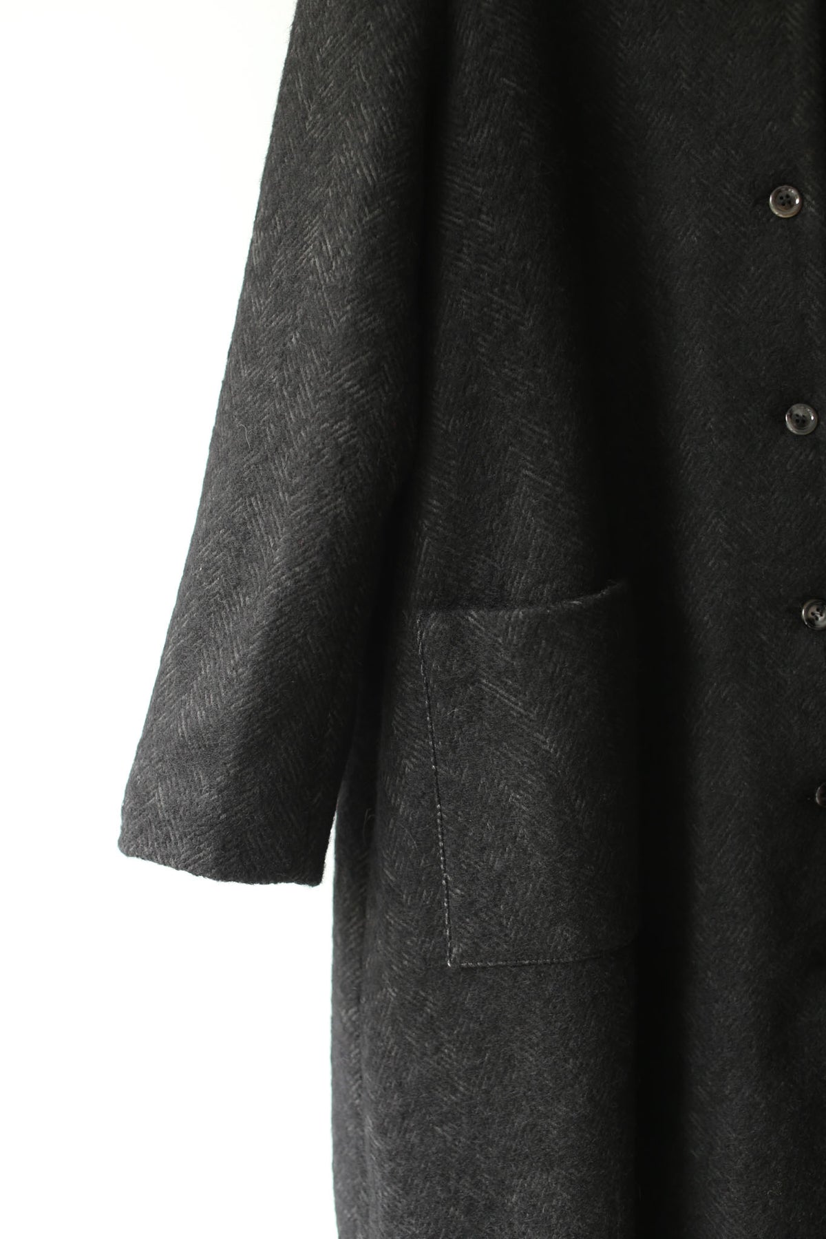 A Punto B Wool Long Coat - Graphite