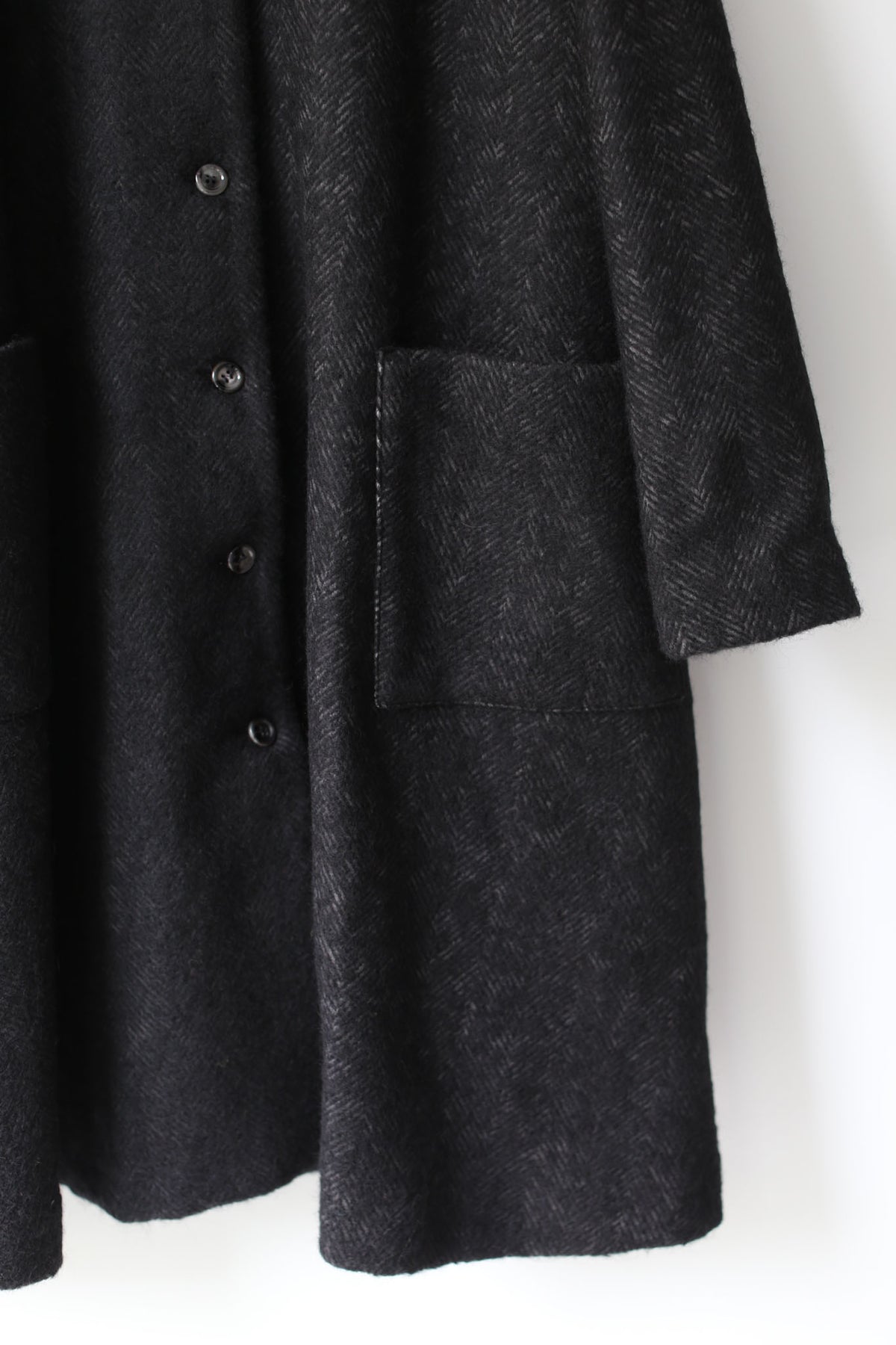 A Punto B Wool Long Coat - Graphite