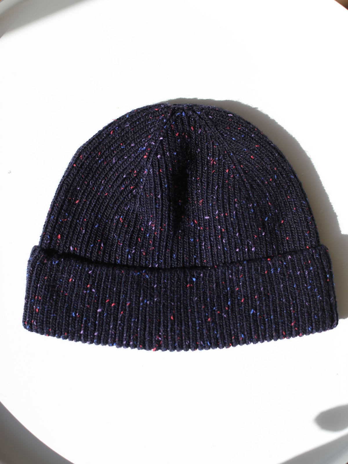 Rototo Cotton Nep Wool Seamless Cap - Navy