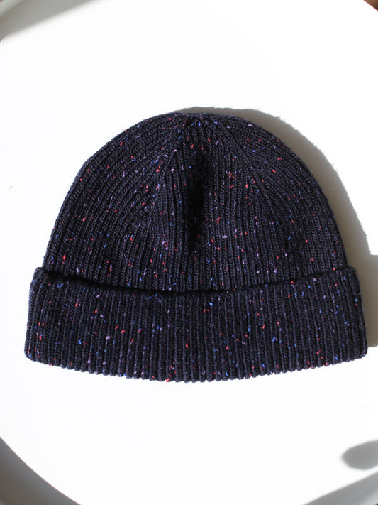 Rototo Cotton Nep Wool Seamless Cap - Navy