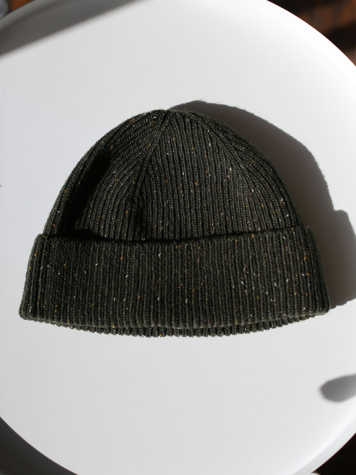 Rototo Cotton Nep Wool Seamless Cap - Olive