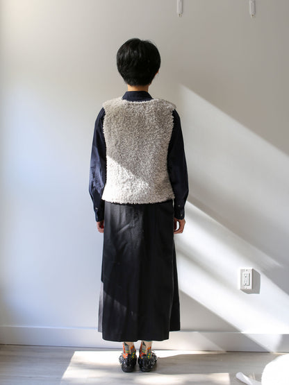 evam eva Alpaca Wool Vest - Oyster