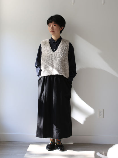 evam eva Alpaca Wool Vest - Oyster