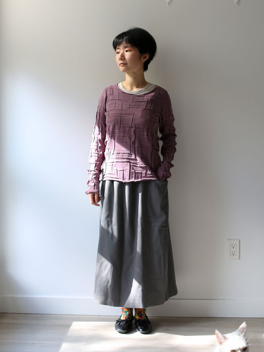 50% off at the check-out: M. & Kyoko Knitted Pullover - Purple