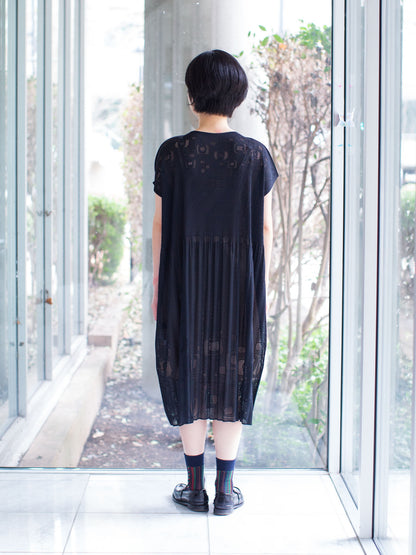 M. & Kyoko Pleated One-piece Dress - Black