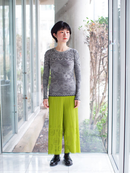 M. & Kyoko Reversible Knitted Pullover - Light Gray/Black