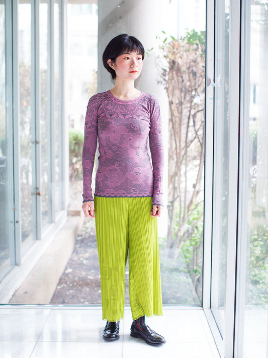 M. & Kyoko Reversible Knitted Pullover - Pink/Green