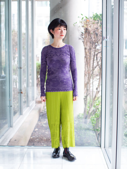 M. & Kyoko Reversible Knitted Pullover - Lavender/Purple