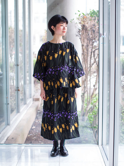 M. & Kyoko Knitted Skirt - Yellow Tulip
