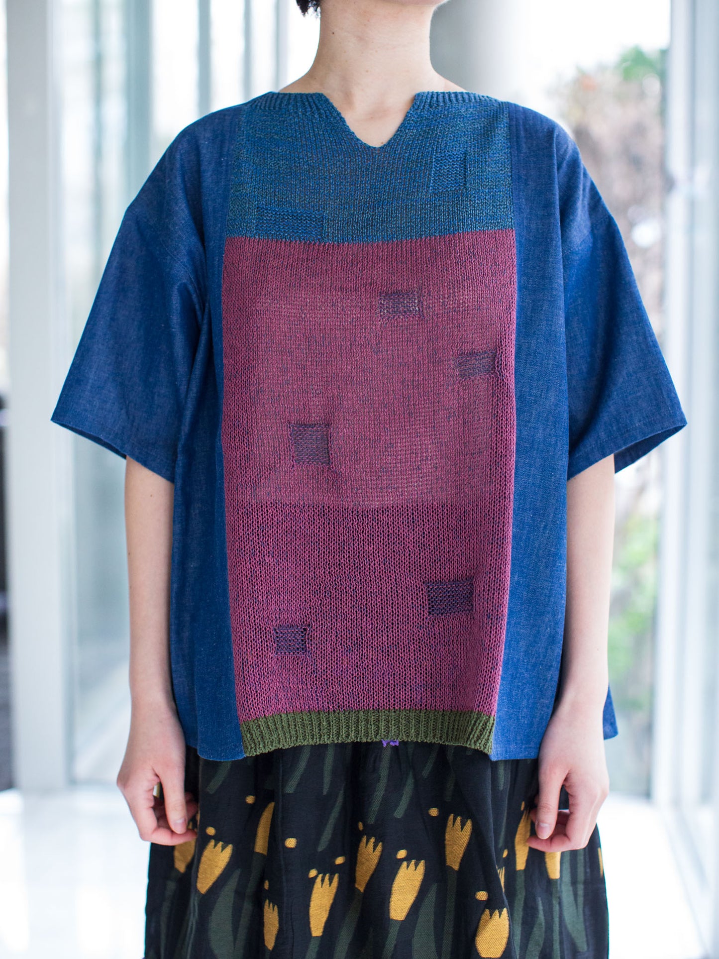 Fuga Fuga Two-Tone Knitted Pullover - Blue