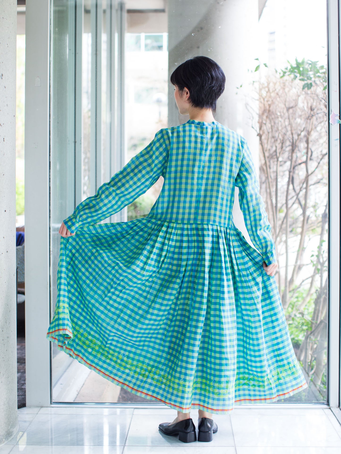 Injiri Blue White Check Dress - Jodhpur 24