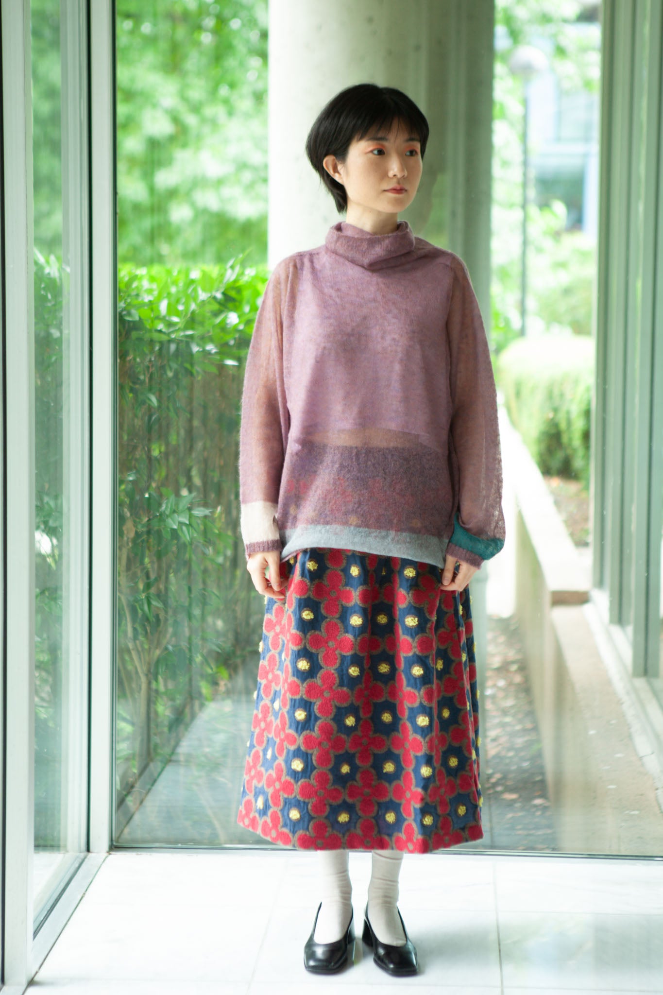 M. & Kyoko Mohair Knitted Pullover - Pink