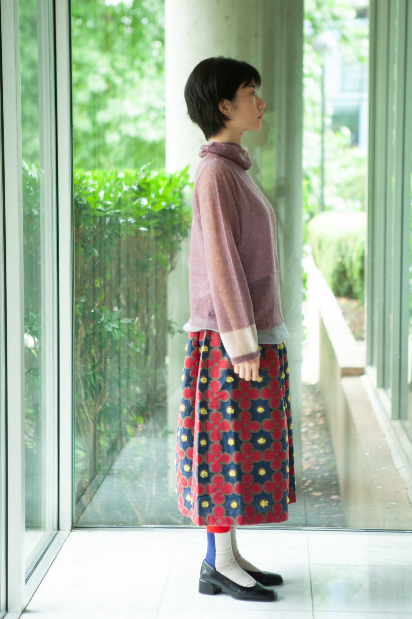 M. & Kyoko Mohair Knitted Pullover - Pink