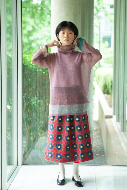 M. & Kyoko Mohair Knitted Pullover - Pink