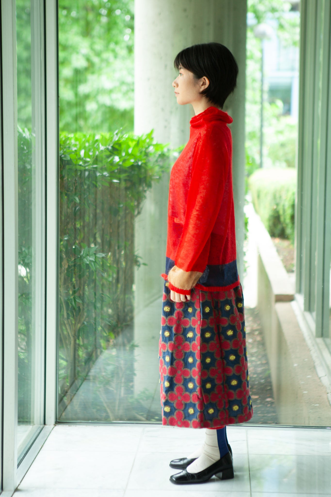 M. & Kyoko Mohair Knitted Pullover - Red