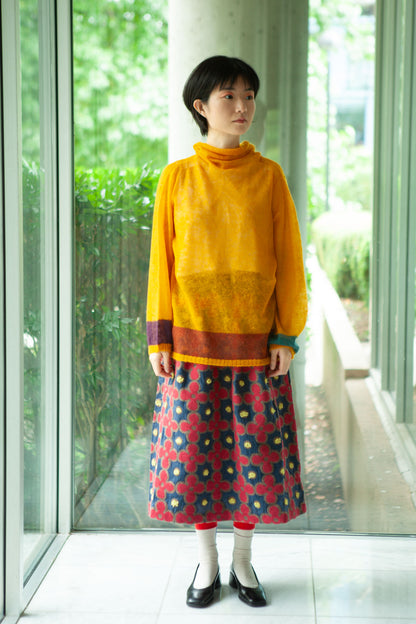 M. & Kyoko Woven Skirt - Red/Navy