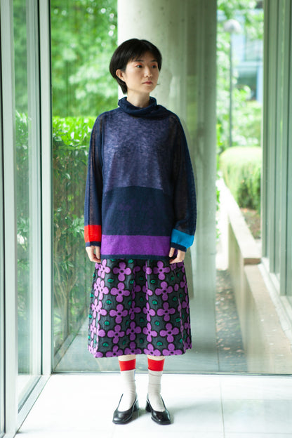 M. & Kyoko Mohair Knitted Pullover - Navy