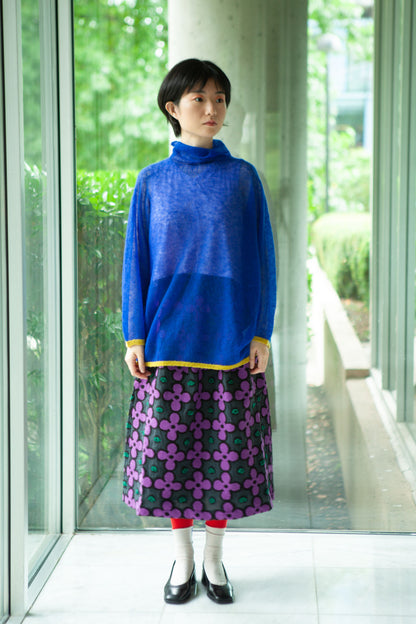 M. & Kyoko Knitted Mohair Pullover - Blue