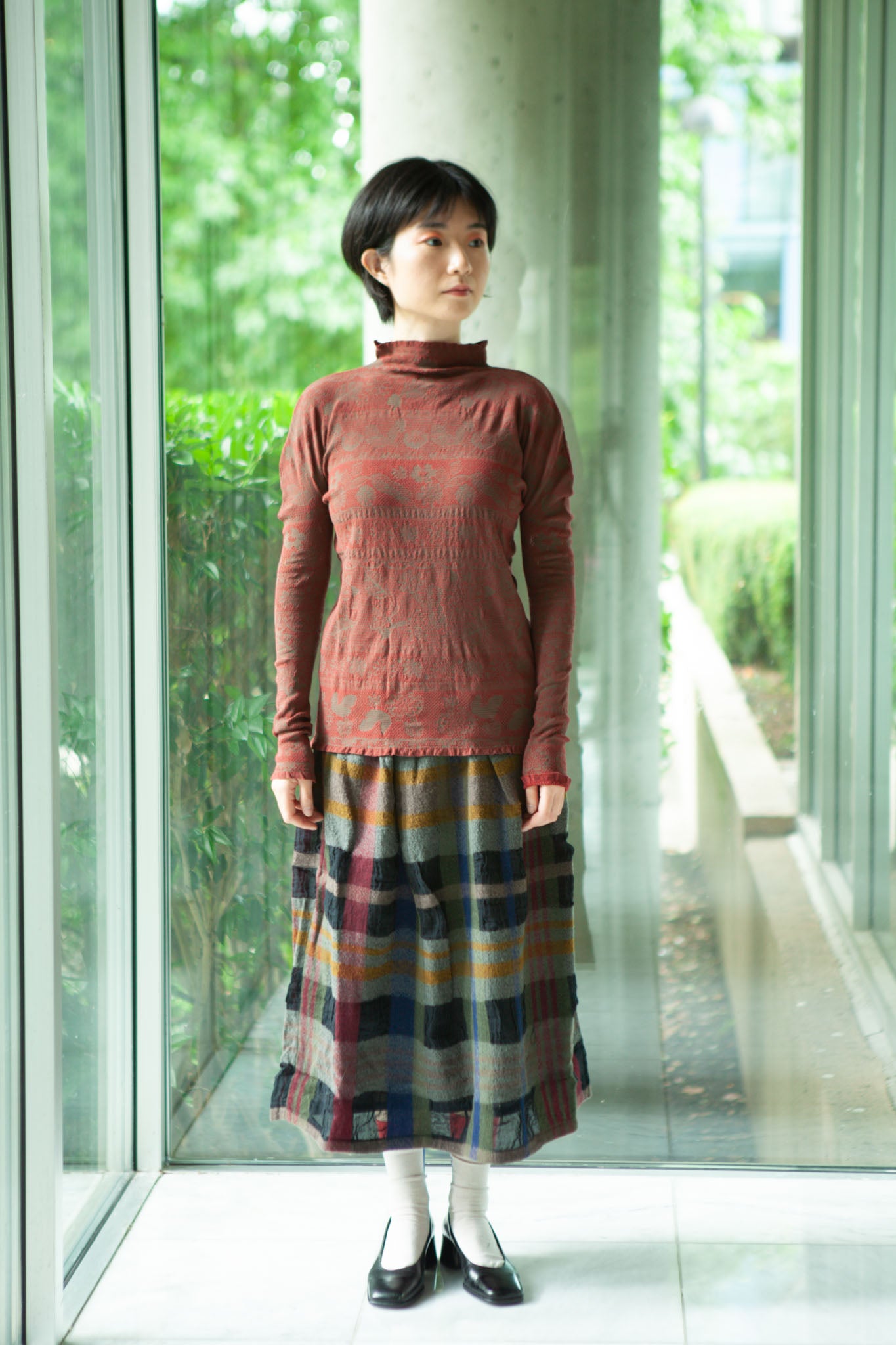 M. & Kyoko Reversible Knitted Pullover - Brown/Red