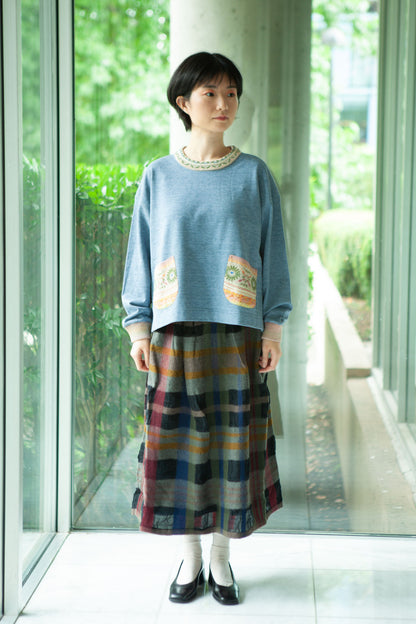 M. & Kyoko Knitted Pullover - Sax