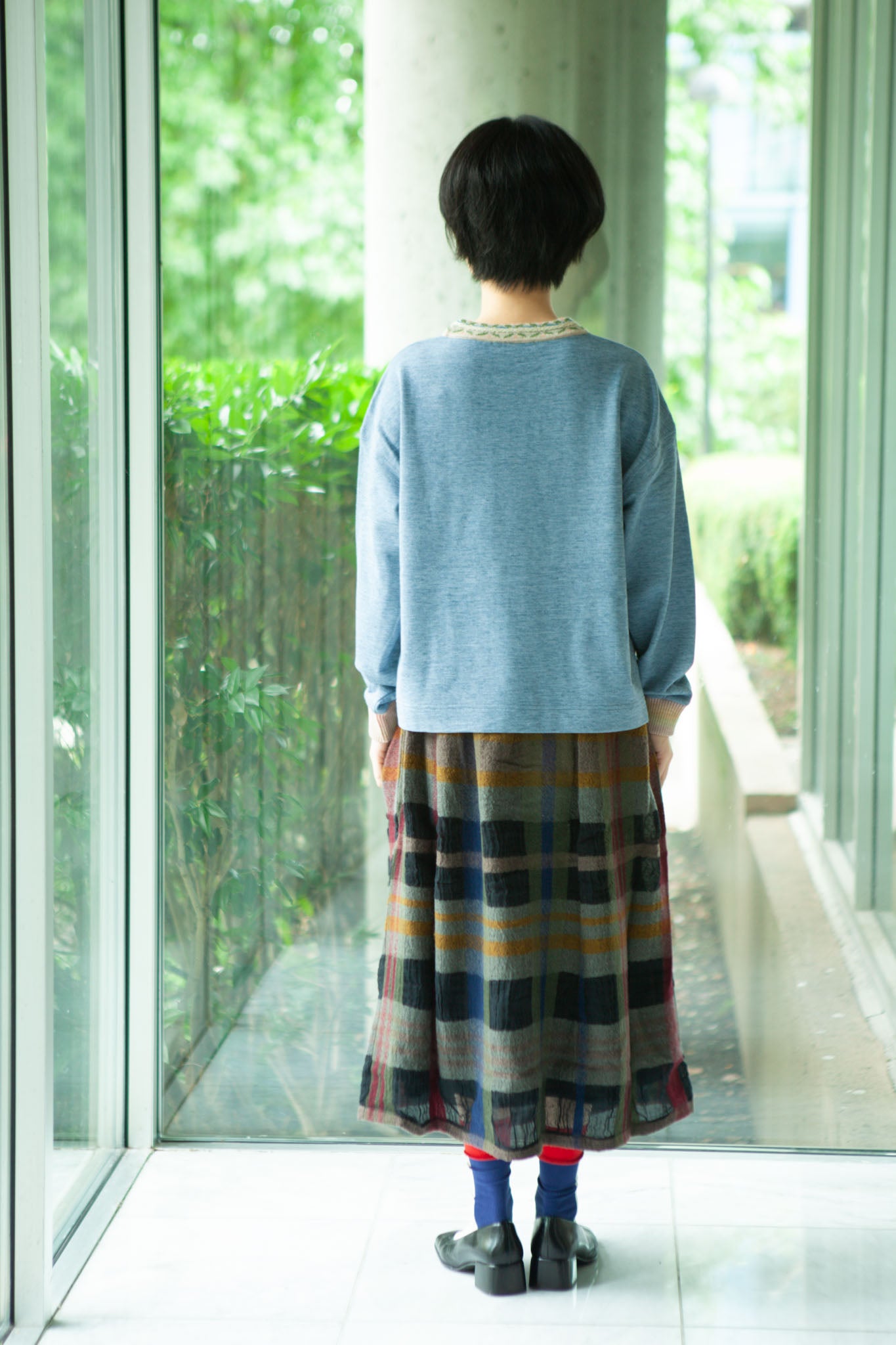 M. & Kyoko Knitted Pullover - Sax