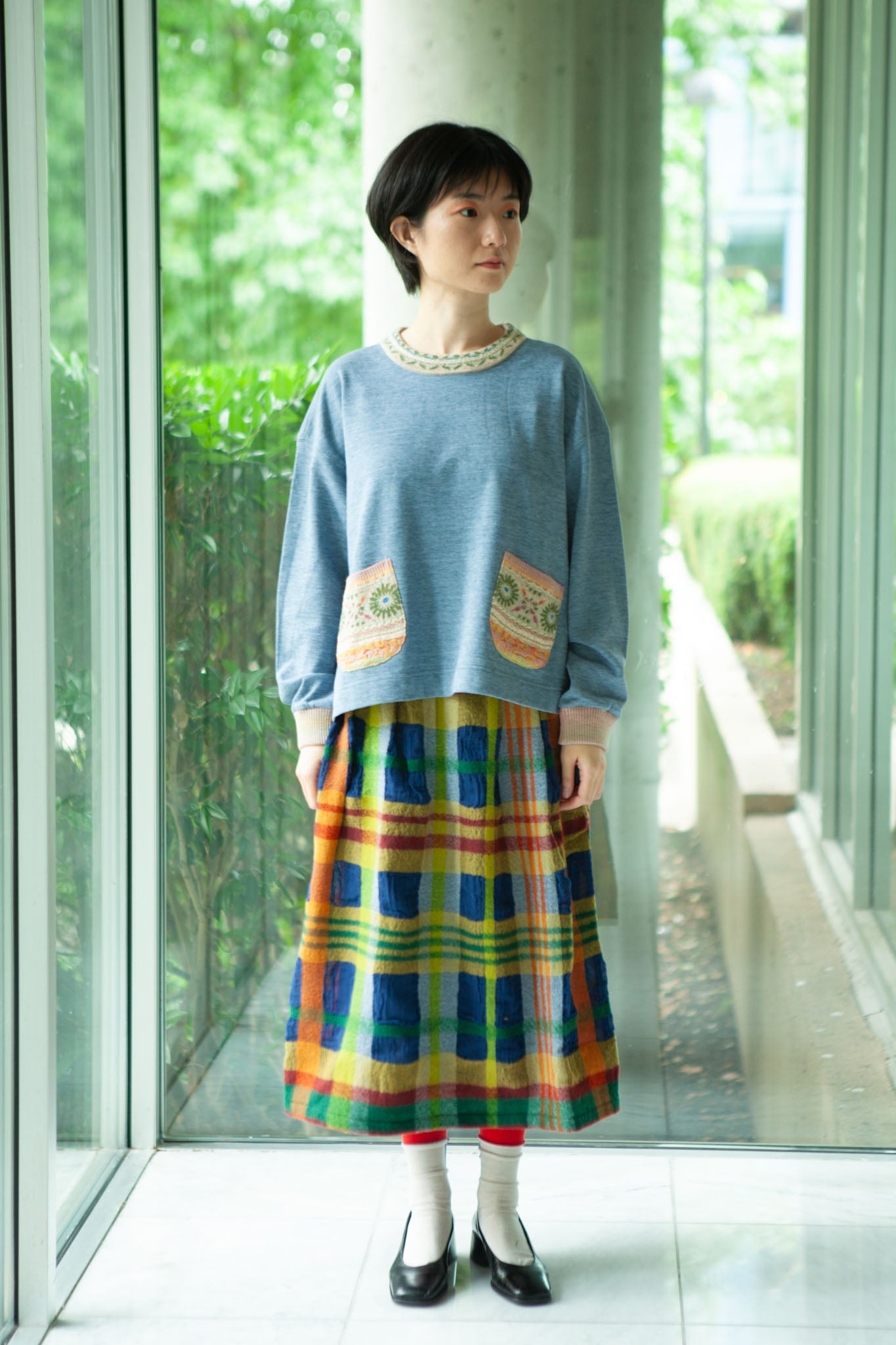 M. & Kyoko Knitted Pullover - Sax