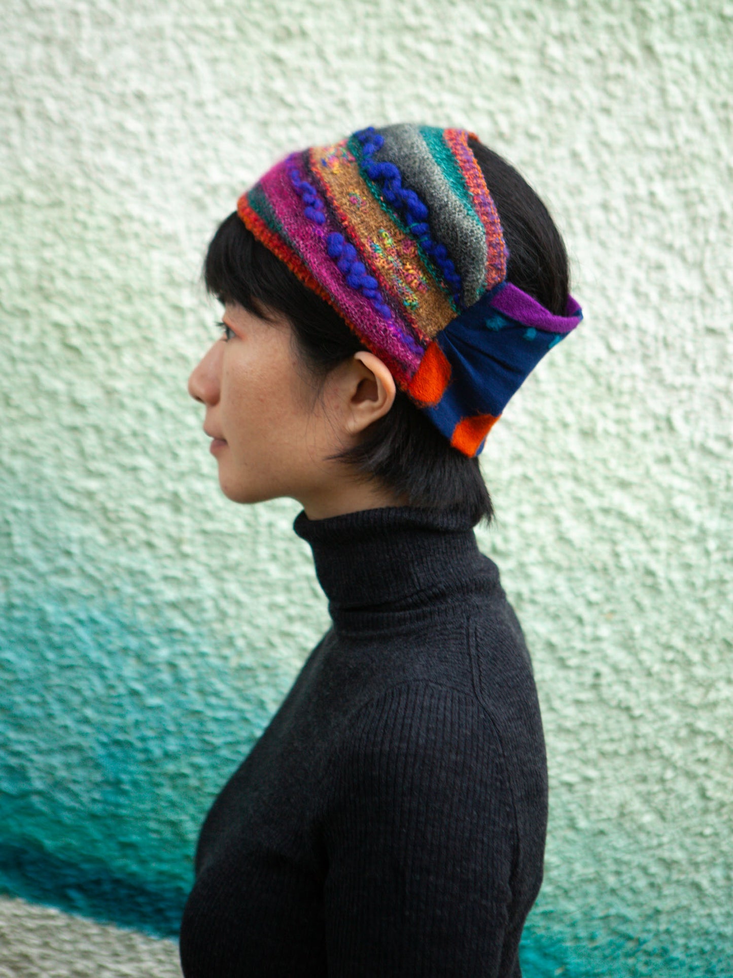 M. & Kyoko Headband - Green/Grey/Blue