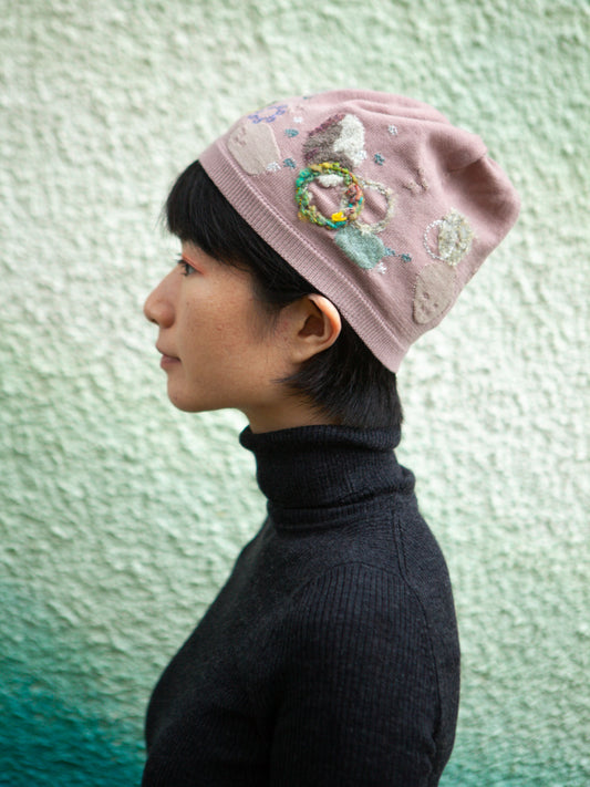 M. & Kyoko Winter Knitted Cap - Pink (BDA01421WA)