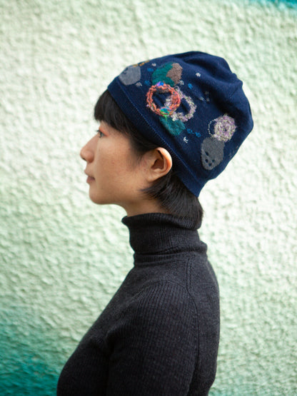 M. & Kyoko Winter Knitted Cap - Navy (BDA01421WA)