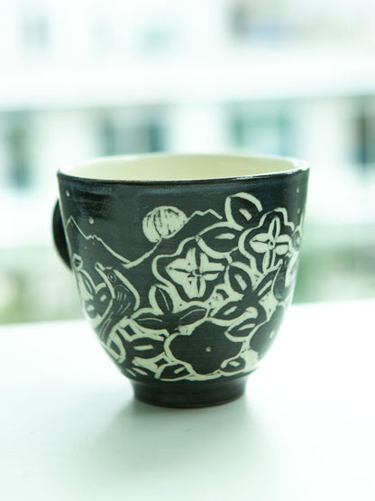 [No. 8 ] Bird Mug by Misao Yajima 矢島操