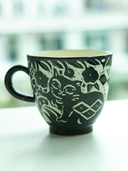 [No. 3] Cat Mug by Misao Yajima 矢島操