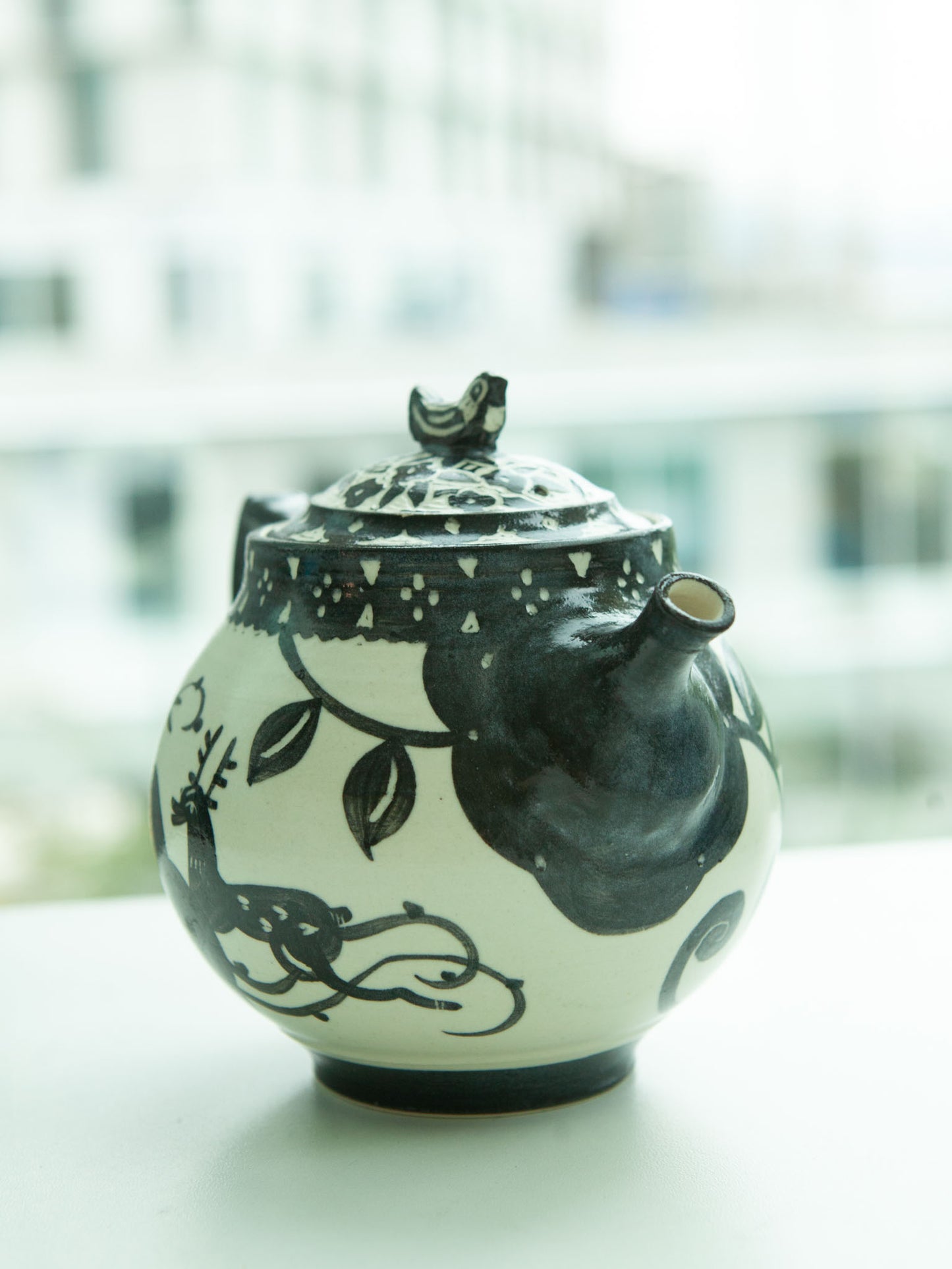 Misao Yajima Rabbit & Bird Teapot