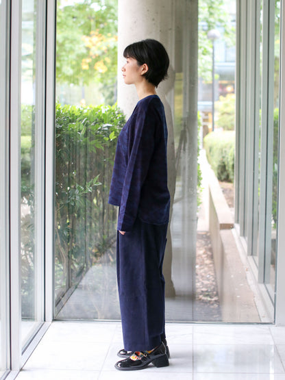 Blue Blue Japan Woman's "Wind Flow" Hand-dyed Pullover