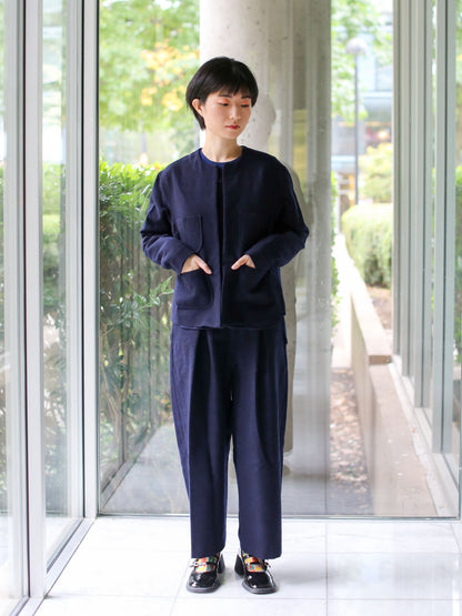 Blue Blue Japan Woman's "Wind Flow" Crewneck Jacket