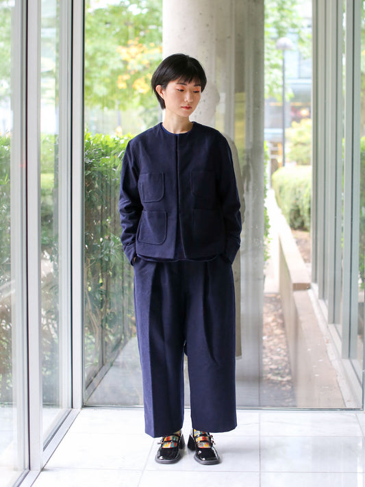 Blue Blue Japan Woman's "Wind Flow" Crewneck Jacket