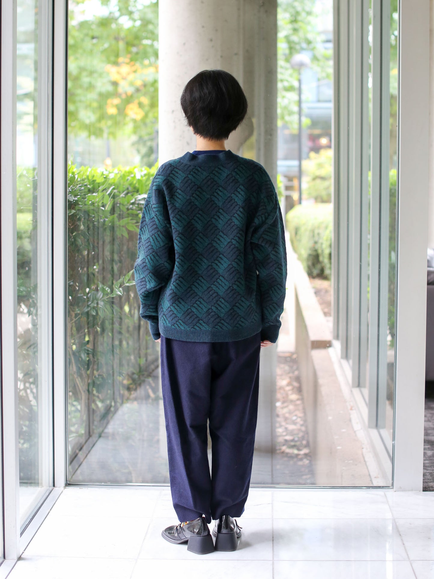 Blue Blue Japan Unisex "Wind Flow" V-neck Cardigan