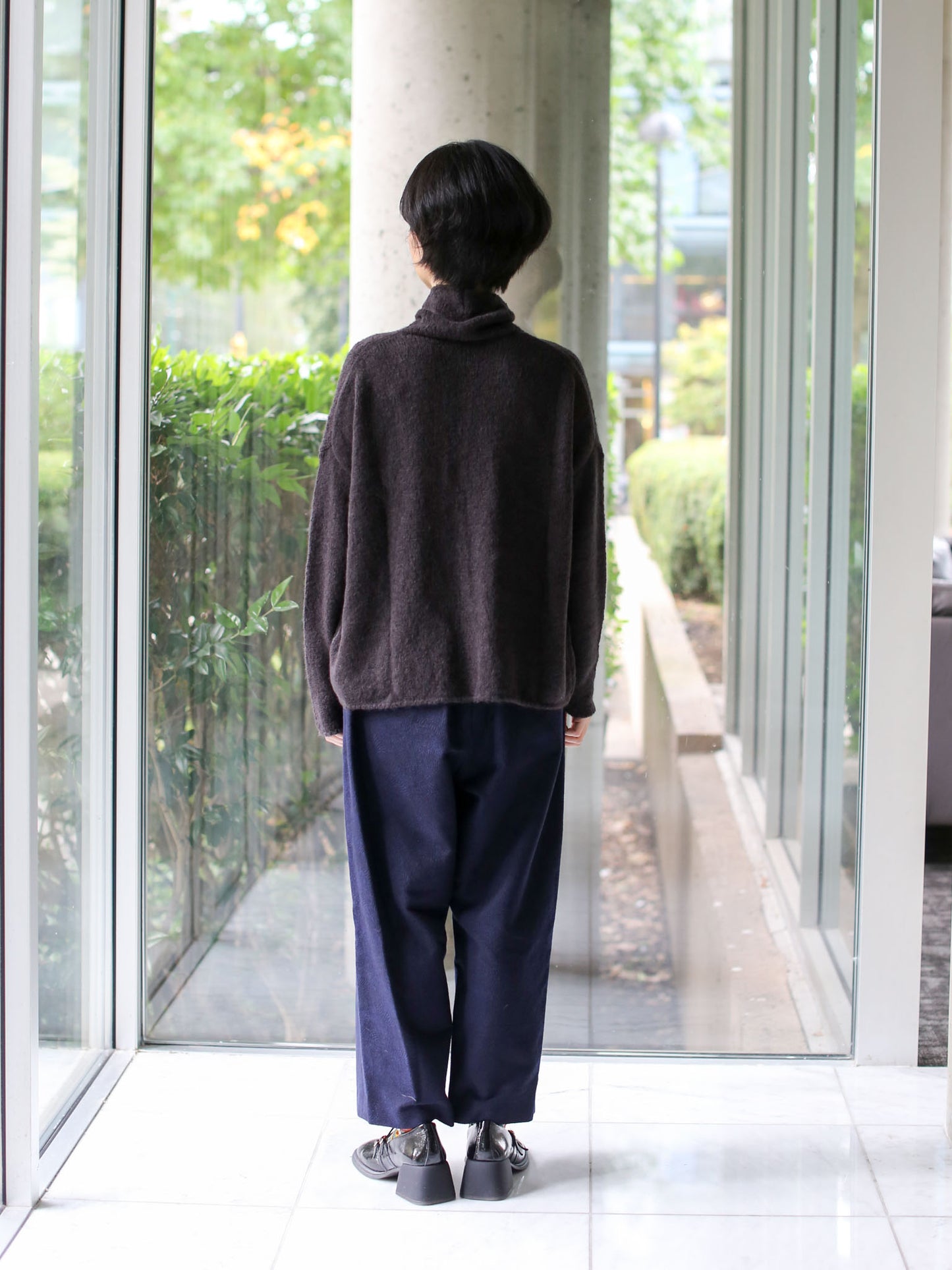 evam eva Alpaca Lily Turtleneck - Sumi (E243K156)