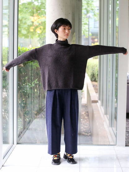 evam eva Alpaca Lily Turtleneck - Sumi (E243K156)