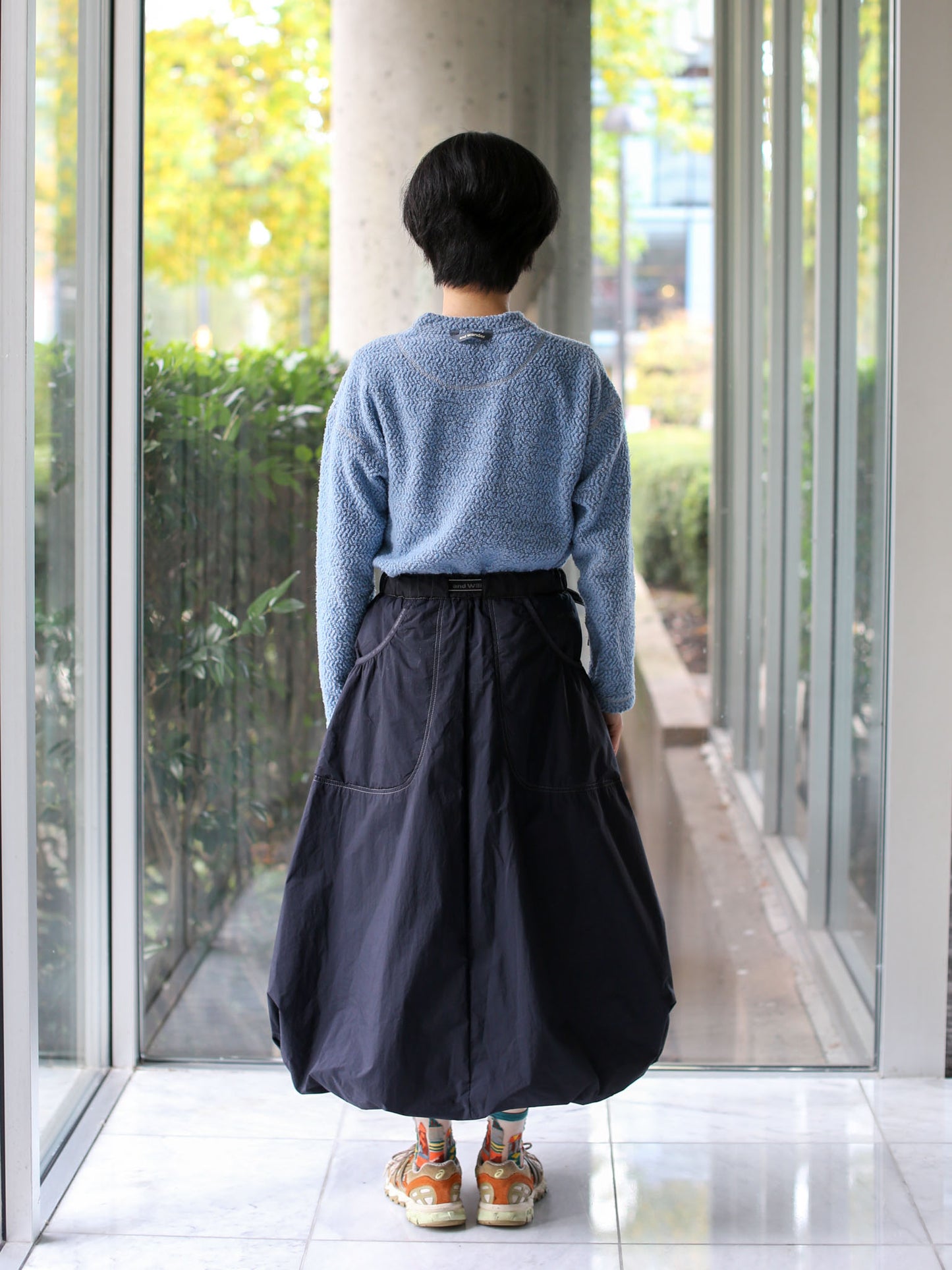 And Wander Octa Fluffy Skirt - Black